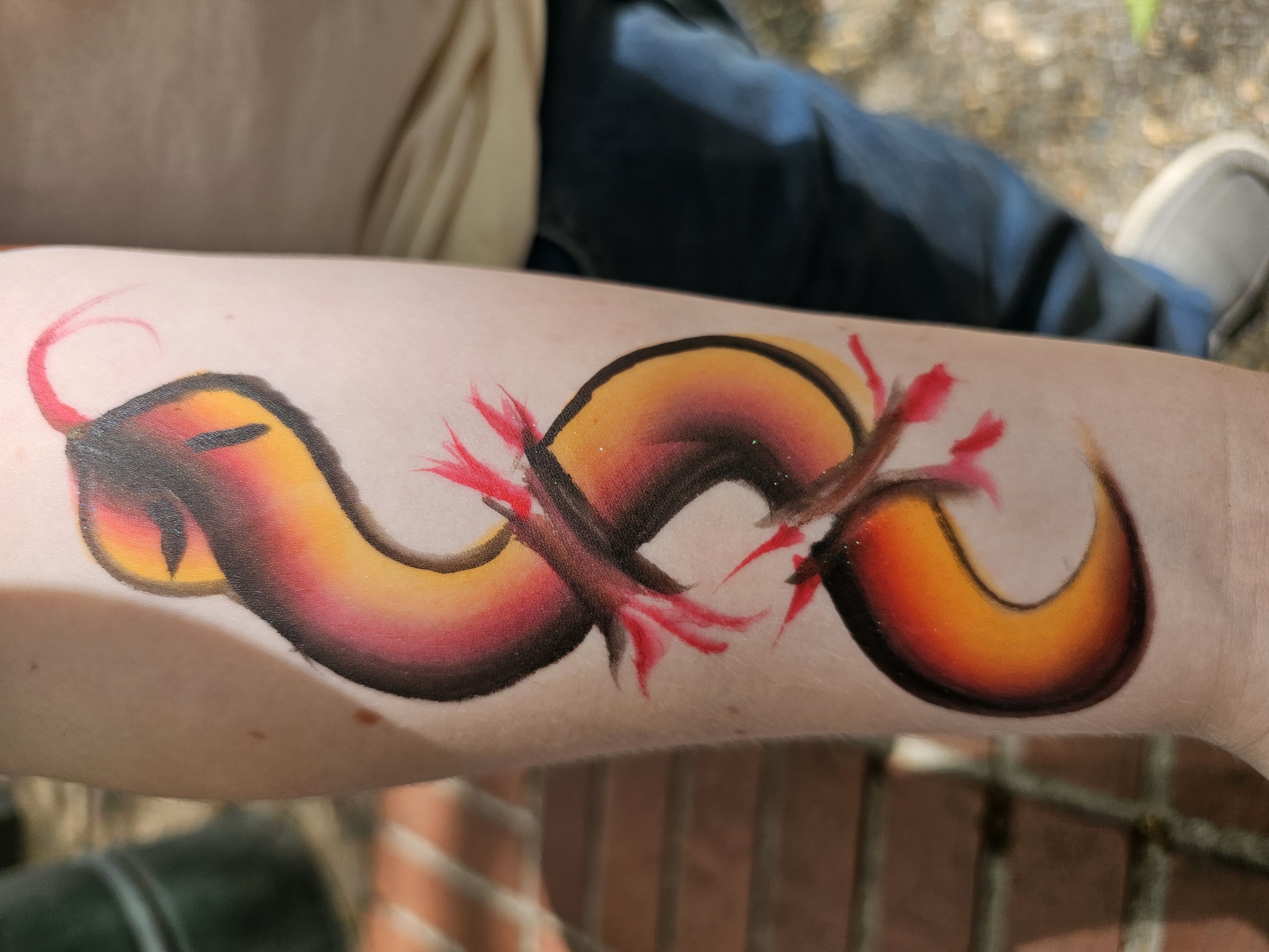 Snake face paint